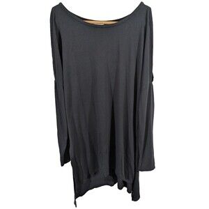 Cato Women's Black Tunic Top Cold Shoulder Flowy Casual Blouse Size Small